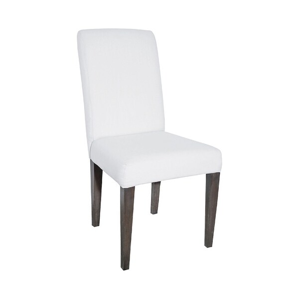 41â White Parsons Chair in Heritage Stain with White Wash - Overstock - 29157195